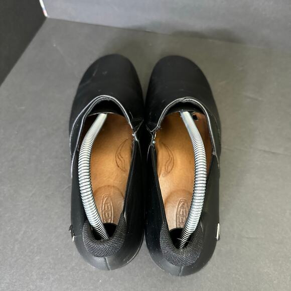 Keen size 10 Mora Clog Leather Comfort Slip On Shoes Black - Picture 6 of 12
